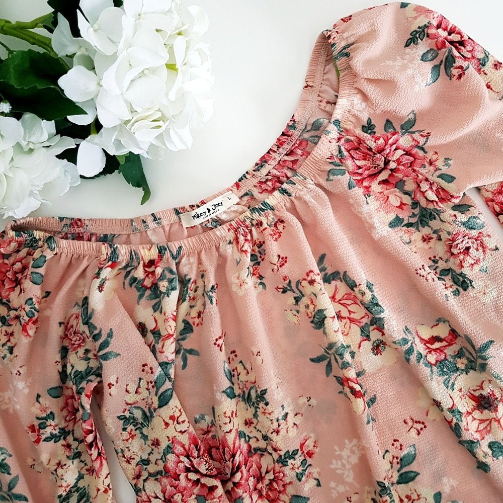 Romantic Floral Peasant Blouse